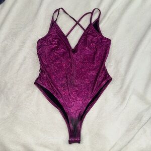 Pink metallic bodysuit